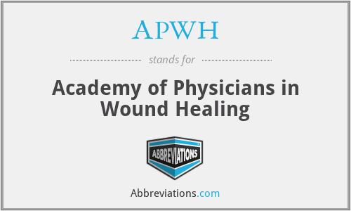 What is the abbreviation for academy of physicians in wound healing?
